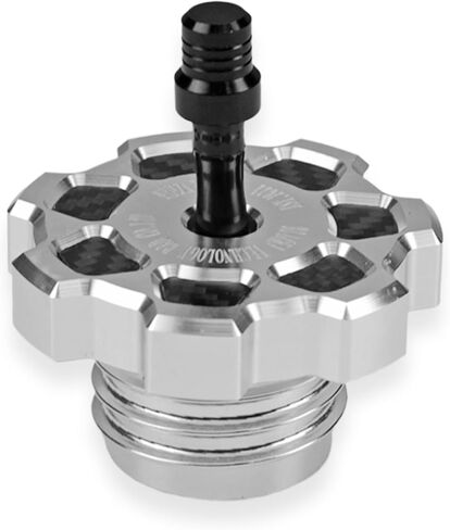 Racing-Style Billet Aluminum Fuel Tank Cap - Carbon Fiber Accent & Vent Hose - Compatible with Harley Touring 1996+ Street Glide, Electra Glide,Road Glide, Road King, Softail in Saudi Arabia