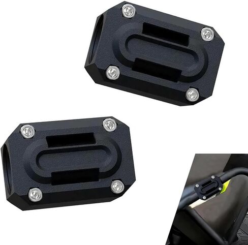 2 PCS Motorcycle Engine Guard Bumper Protection Block, Nylon Anti-Scratch Motorcycle Bumper Decor Slider, Engine Guard Crash Bar Protectors Slider, Universal for 22mm/25mm/28mm (Black) in Saudi Arabia
