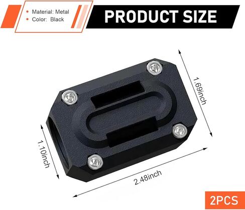 2 PCS Motorcycle Engine Guard Bumper Protection Block, Nylon Anti-Scratch Motorcycle Bumper Decor Slider, Engine Guard Crash Bar Protectors Slider, Universal for 22mm/25mm/28mm (Black) in Saudi Arabia