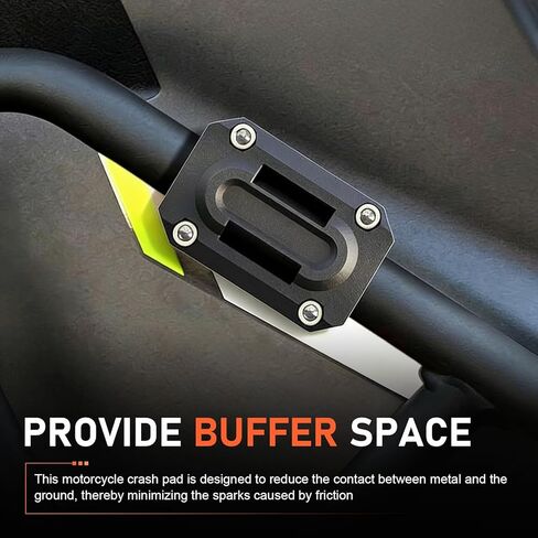 2 PCS Motorcycle Engine Guard Bumper Protection Block, Nylon Anti-Scratch Motorcycle Bumper Decor Slider, Engine Guard Crash Bar Protectors Slider, Universal for 22mm/25mm/28mm (Black) in Saudi Arabia