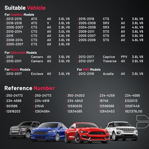 مستشعر الأوكسجين BDFHYK مستشعر O2 المنبع، متوافق مع كاديلاك ATS CTS SRX STS 3.6L V6، متوافق مع Chevy Camaro AII 3.6L، 250-24773، قطعة واحدة in Kuwait