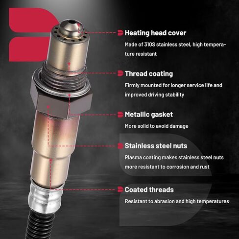 مستشعر الأوكسجين BDFHYK مستشعر O2 المنبع، متوافق مع كاديلاك ATS CTS SRX STS 3.6L V6، متوافق مع Chevy Camaro AII 3.6L، 250-24773، قطعة واحدة in Kuwait