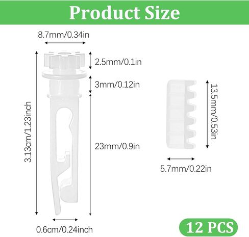 20 Pairs Vertical Blinds Replacement Slats, White Blind Repair Tabs & Parts for Indoor Windows, Plastic Blinds Replacement Parts Repair Kit, Clips for Headrail Carrier Stem Curtain Accessories in Saudi Arabia