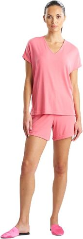 N Natori Women's Soothe Short Sleeve Short Set Length 25" Inseam 5" in Saudi Arabia