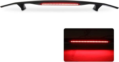 Trunk Spoiler Compatible with Universal Cars, IKON Style Glossy Black ABS Spoiler Wing BodyKit with 3rd Brake Light by IKON MOTORSPORTS in Saudi Arabia