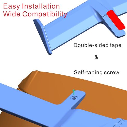 Rear Roof Spoiler Wing Compatible with for Ford Escape Ecosport Kuga Accessories SUV All Models All Years Painted Gloss Black GT Spoiler Hatch Mounted in Kuwait