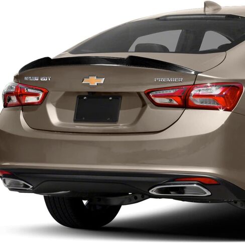 W-POWER, Real Carbon Fiber Lift Gate Trunk Spoiler Wing Compatible with Chevrolet Chevy Malibu Sedan Only 2016-2024, 2017 2018 2019 2020 2021 2022 2023, STP-Style in Saudi Arabia