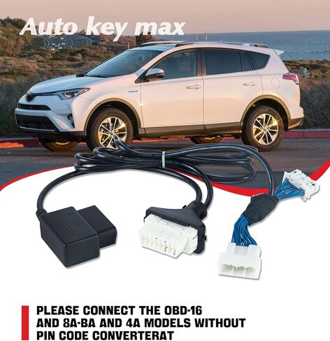 OBDII OBD2 Diagnostic Cable Adapter Program All Keys Lost Via OBD -Without PIN Code Fit for Toyota 30 pin 8A-BA and 4A Models in Saudi Arabia