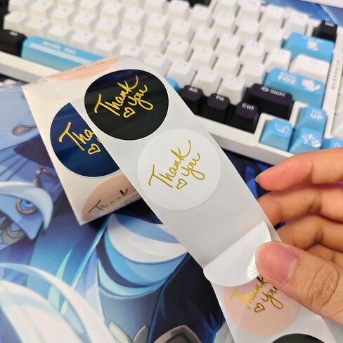 Thank You Stickers Small Business - 1 Rolls 500 Pieces Thank You for Supporting My Small Business Stickers Labels for Envelopes, Bubble Mailers and Gift Bags Packaging, 1 Inch，500 Pieces Each Roll in Saudi Arabia