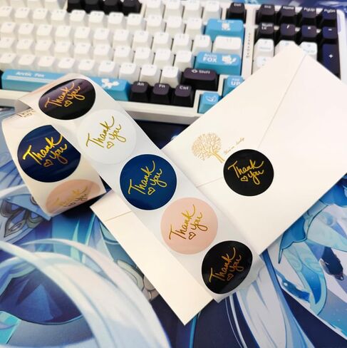 Thank You Stickers Small Business - 1 Rolls 500 Pieces Thank You for Supporting My Small Business Stickers Labels for Envelopes, Bubble Mailers and Gift Bags Packaging, 1 Inch，500 Pieces Each Roll in Saudi Arabia