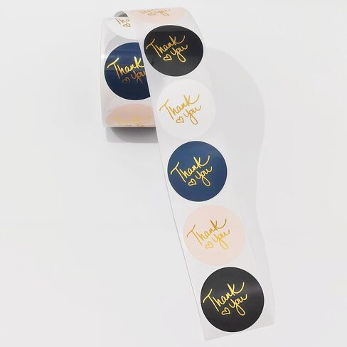 Thank You Stickers Small Business - 1 Rolls 500 Pieces Thank You for Supporting My Small Business Stickers Labels for Envelopes, Bubble Mailers and Gift Bags Packaging, 1 Inch，500 Pieces Each Roll in Saudi Arabia
