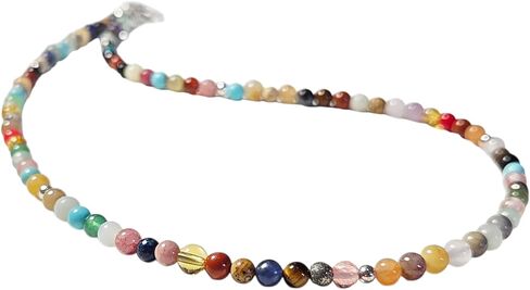 PinkCloud Handmade Rainbow Gemstone Chakra Necklace, Energy Choker, Gift for Her, Ombre, Genuine Gemstones, Healing Crystals in Saudi Arabia