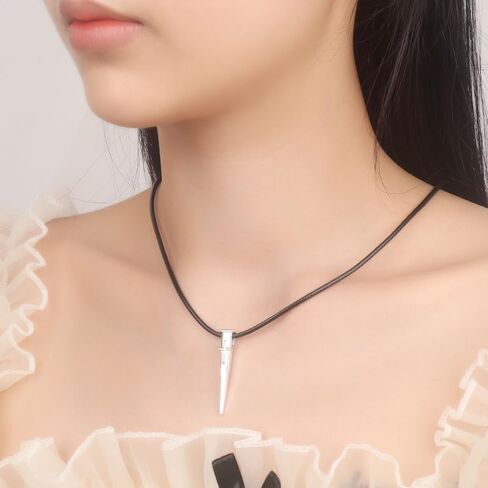 Silver Cross Necklace for Men – 925 Sterling Silver Jerusalem Nail Cross Pendant with Gold-Plated Detail on Black Leather Cord | Christian Faith & Valentine’s Day Gift for Him in Saudi Arabia