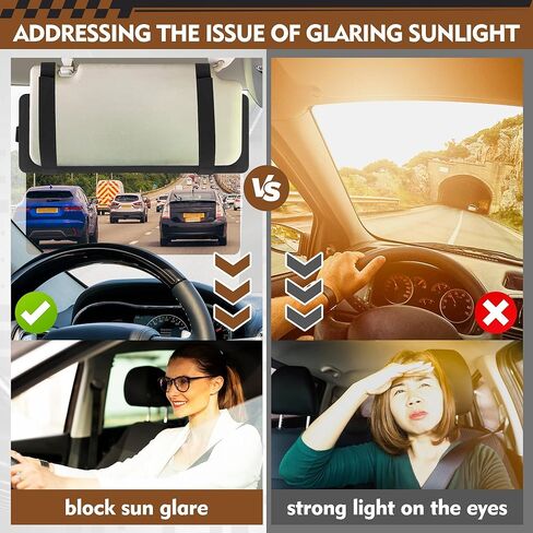 Windspeed Polarized Sun Visor Extender for Car Visor Extender Sun Blocker with Sunglasses Holder Card Storage Net Bag and Cloth Bag, Protect from Glare and Harmful Light in Saudi Arabia