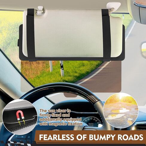 Windspeed Polarized Sun Visor Extender for Car Visor Extender Sun Blocker with Sunglasses Holder Card Storage Net Bag and Cloth Bag, Protect from Glare and Harmful Light in Saudi Arabia