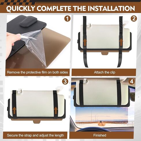 Windspeed Polarized Sun Visor Extender for Car Visor Extender Sun Blocker with Sunglasses Holder Card Storage Net Bag and Cloth Bag, Protect from Glare and Harmful Light in Saudi Arabia