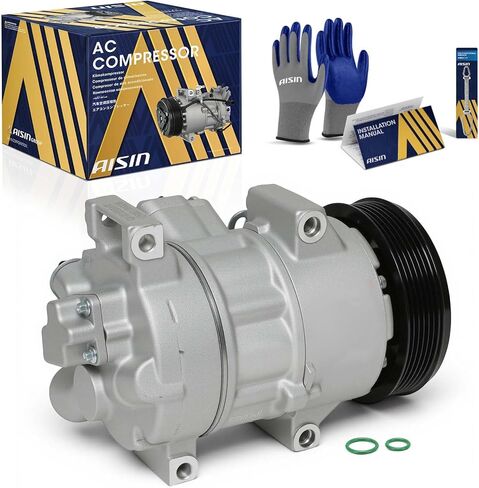 ضاغط مكيف الهواء AISIN ACCT-00569 - متوافق مع Toyota Corolla 2009-2010 1.8L، Matrix 2009-2010&2012 1.8L، Scion xD 2008-2014 1.8L - مع أخدود 6 بكرات، مع قابض in Saudi Arabia