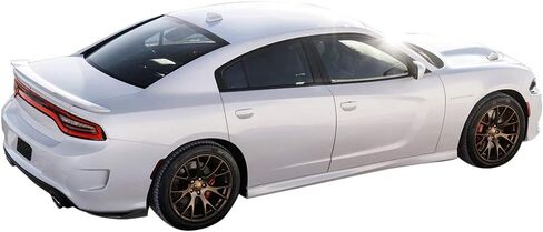 FREEMOTOR802 Rear Bumper Side Aprons, Compatible with 2015-2023 Dodge Charger SRT, Rear Bumper Lip Diffuser Spoiler Side Corner Apron Spat Valance Splitters, V2 Style PP 2PCS, Unpainted Black in Saudi Arabia