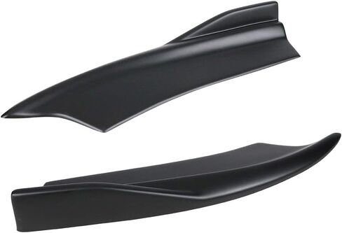 FREEMOTOR802 Rear Bumper Side Aprons, Compatible with 2015-2023 Dodge Charger SRT, Rear Bumper Lip Diffuser Spoiler Side Corner Apron Spat Valance Splitters, V2 Style PP 2PCS, Unpainted Black in Saudi Arabia