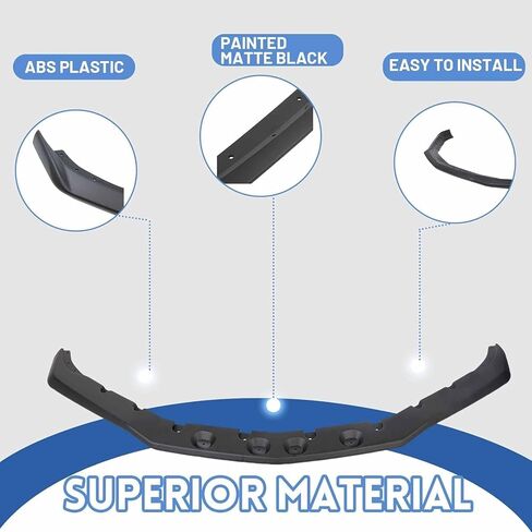 HECASA Front Bumper Lip Splitter Spoiler Compatible with 2016-2024 Chevy Camaro SS/ 2019-2024 LT LS RS Lower Lip Protector Kit Accessories Matte Black Plastic in Saudi Arabia