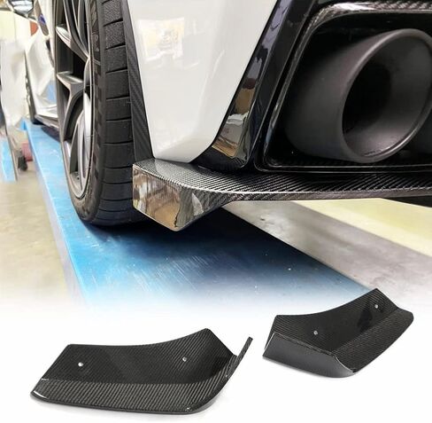 C8 Carbon Fiber Rear Bumper Splitters for 2020-2023 Chevrolet Corvette Stingray C8 2-Door Canards Fin Rear Diffuser Lower Lip Spoiler Valance Protector Factory Outlet (Carbon Fiber) in Saudi Arabia