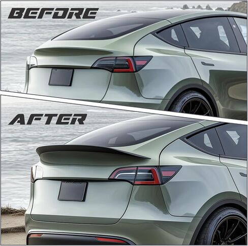 ABS Rear Spoiler Wing for Model Y Juniper 2025-2026, Glossy Carbon Fiber Trunk Lip, OEM Style Performance Exterior Accessory, Compatible with Juniper Standard, Premium and Performance Models in Saudi Arabia