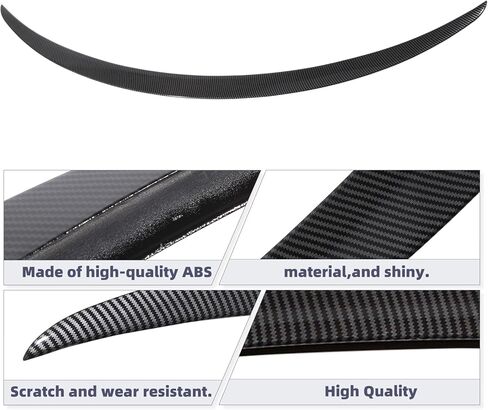 ABS Rear Spoiler Wing for Model Y Juniper 2025-2026, Glossy Carbon Fiber Trunk Lip, OEM Style Performance Exterior Accessory, Compatible with Juniper Standard, Premium and Performance Models in Saudi Arabia