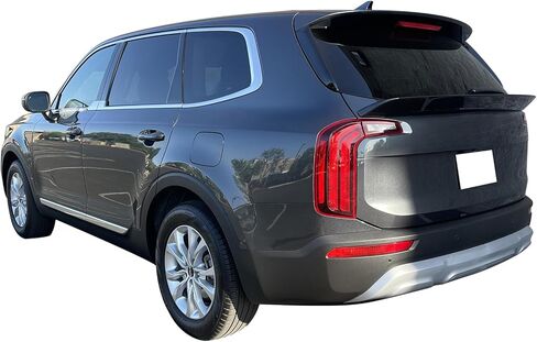 IKON MOTORSPORTS, Trunk Spoiler Compatible with 2020-2025 Kia Telluride, IKON Style Matte Black ABS Plastic Rear Trunk Lid Spoiler Wing Middle Lip in Kuwait
