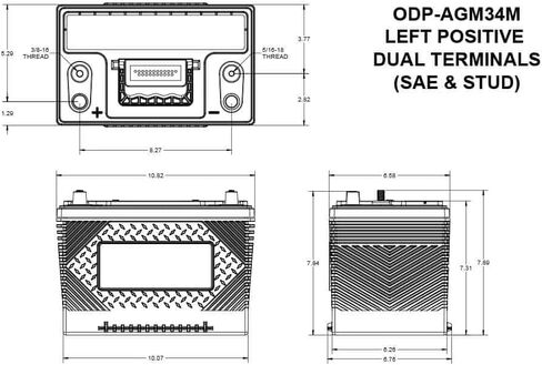 Odyssey Battery ODP-AGM34M Performance Series AGM Battery in Saudi Arabia