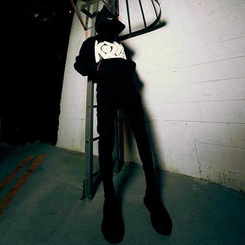 Y2k الهيب هوب هوديي الشرير القوطي فقاعة إلكتروني طباعة هوديي الجرونج البلوز البلوز Harajuku سترة الشارع الشهير (متوسط، أزرق) in Kuwait