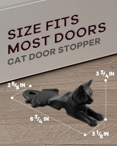 Vintage Cast Iron Cat Door Stop – Heavy-Duty Rust-Proof Door Holder for Home & Office, Handcrafted Antique Cute Vintage Rustic Door Stop in Kuwait
