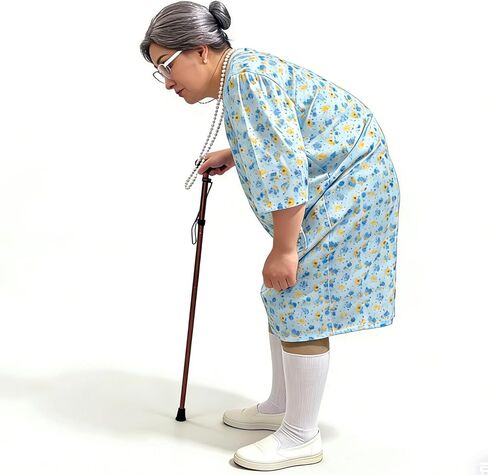 زي السيدة العجوز للنساء، للبالغين 100 يوم من المدرسة للبالغين 100 يوم من المدرسة، زي الجدة، إكسسوارات الأزياء التنكرية in Kuwait