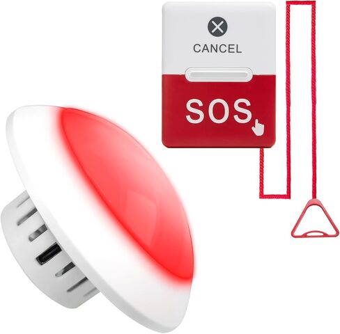 Caregiver Pager Nurse Call System Alert Button for Seniors at Home Pager for Elderly/Patient/Disabled/Nursing Home 2 SOS Call Buttons 2 Receivers in Kuwait