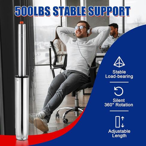 5.5" Office Chair Cylinder Replacement, Heavy Duty Hydraulic Gas Lift, Universal Size Fits Most Office Chairs, 5.5" Long Stroke Gas Lift in Saudi Arabia