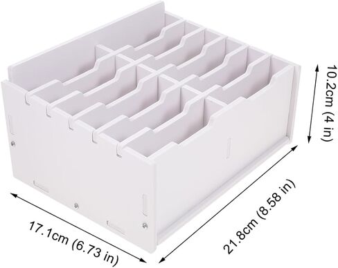 Multi-Grid Cell Phone Organizer Box with Divided Compartments Desktop Storage for Classroom Office Meetings Phone Holder 8.6X6.7X4 Inches in Saudi Arabia