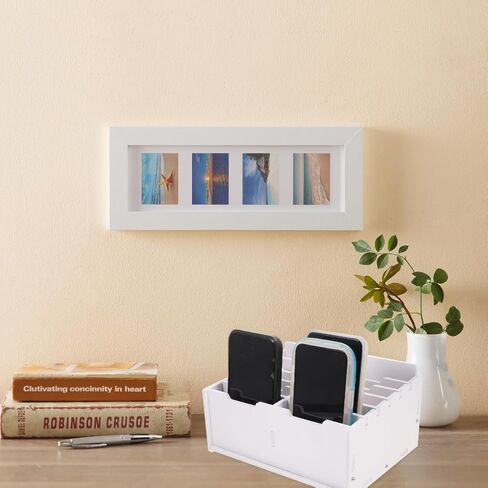 Multi-Grid Cell Phone Organizer Box with Divided Compartments Desktop Storage for Classroom Office Meetings Phone Holder 8.6X6.7X4 Inches in Saudi Arabia