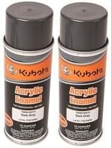 R&L Supply 2PK أصلي OEM Kubota رمادي داكن لمسات طلاء رذاذ المينا 70000-00210 in Kuwait