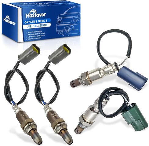 Maxfavor O2 Oxygen Sensor for 2008 2009 2010 Nissan Frontier Pathfinder Xterra 4.0L, for 2009 2010 Suzuki Equator V6-4.0L 2Pcs Upstream and 2Pcs Downstream O2 Sensor 234-9038*2 234-4297*1 234-4313*1 in Saudi Arabia