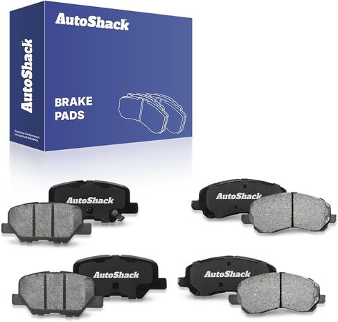 مجموعة وسادات الفرامل الأمامية والخلفية من السيراميك من AutoShack لاستبدال 2013-2024 ميتسوبيشي أوتلاندر سبورت 2014-2019 ميتسوبيشي أوتلاندر 8-PC in Kuwait