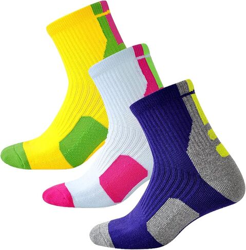 FOMANN Men's Cushioned Color Crew Socks 3 Pack Basketball Football Sport Socks in Saudi Arabia