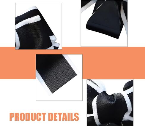 2 PCS Cute Bow Car Seat Headrest Hooks, S Type Back Seat Hanger, Universal Vehicle Storage Hanger for Handbag Purse Coat, Space-Saving Car Accessories (Black) in Saudi Arabia
