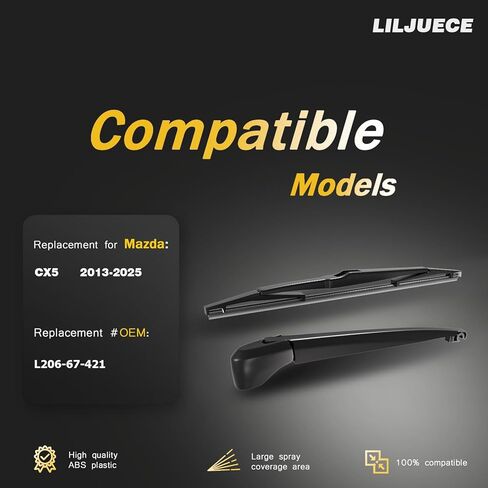 Rear Windshield Wiper Replacement for 2013-2025 Mazda CX-5 Back Wiper Arm Blade Assembly | OEM# L206-67-421 Fit in Kuwait