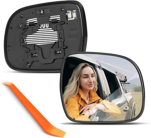 استبدال مرآة جانب الركاب لكزس RX330 2004 2005 2006/RX350 2007 2008 2009/RX400h 2006-2009، زجاج مرآة محدبة على الجانب الأيمن مع لوحة دعم، تسخين الطاقة in Saudi Arabia