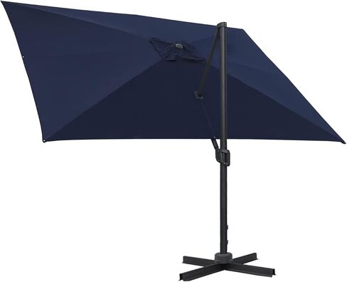 FLAME&SHADE 9 ft Double Top Solar Patio Outdoor Umbrella with 40 LED Lighted and Tilt, Market Table Umbrella for Pool, Porch, Garden, Deck, Yard Red in Saudi Arabia