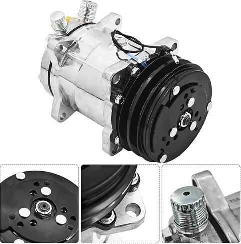 345-4547 ضاغط مكيف الهواء SD5H09 12 فولت متوافق مع كاتربيلر كات 259D 279D 289D 299D 257D 277D 287D 236D 242D 246D 262D 272D يستبدل # CA345-4547 3454547 5093951 in Kuwait