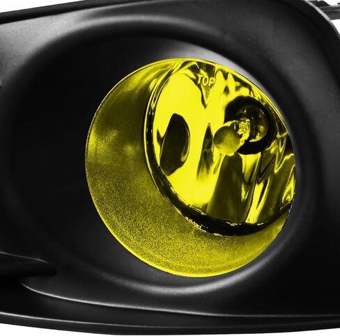 Auto Dynasty Fog Lights Assembly Compatible with 2011-2013 Toyota Scion tC, Fog Lamp Replacement with Bezel and Wiring Kit Switch, Driver and Passenger Side, Amber Lens in Saudi Arabia