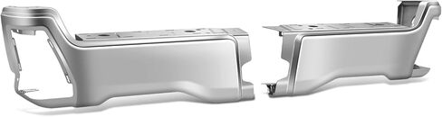 DNA MOTORING Pair of Rear Bumper Compatible with 2023-2025 Ford F250 SD, F350 SD, F450 SD, w/o Parking Sensor Holes, FO1102410, Chrome, BUMP-R-F25023-C-01-CH in Saudi Arabia