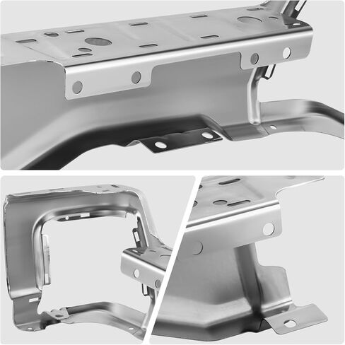 DNA MOTORING Pair of Rear Bumper Compatible with 2023-2025 Ford F250 SD, F350 SD, F450 SD, w/o Parking Sensor Holes, FO1102410, Chrome, BUMP-R-F25023-C-01-CH in Saudi Arabia