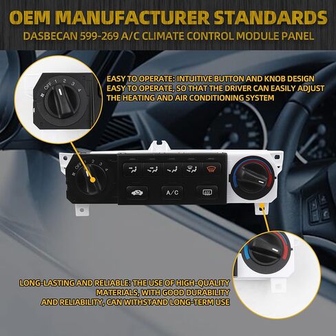 Dasbecan 599-269 AC Heater Climate Control Panel Compatible with 1999-2004 Honda Odyssey LX 3.5L V6, Cab Air Conditioning Controller Switch, Replace# 79600-S0X-A01ZA,79600-S0X-A03ZA,79600-S0X-A02ZA in Saudi Arabia