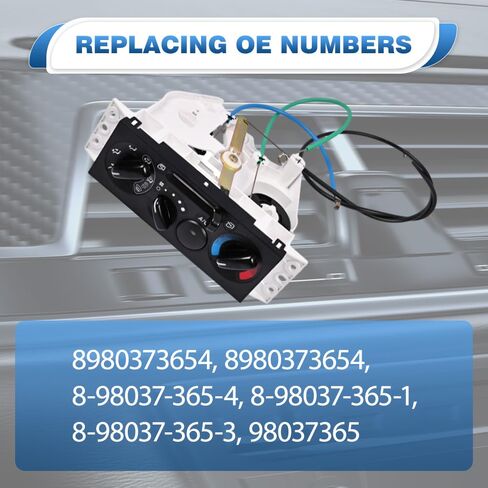 AC Climate Controller Panel, HVAC Control Module Replaces 8-98037-365-3, 98037365 Compatible with Isuzu NPR, NPR-HD, NPR-XD, NQR, NRR 2007-2023, 8+4 Pins, 1 pc in Saudi Arabia